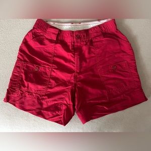 AFTCO size 26 boys kids red fishing shorts